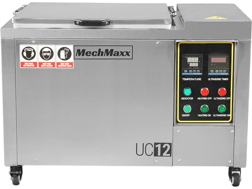 12 Gal / 47 L Heavy Duty Industrial Ultrasonic Parts Washer, 28kHz 9 Transducers , SS304 Tank, 6.6kW Heater, 208–240V 1 Phase Power