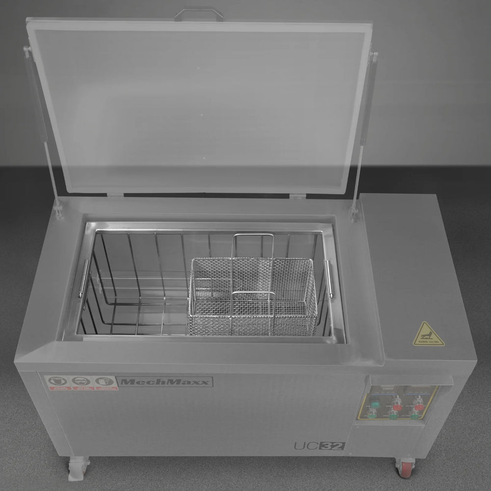 32 Gal / 120L Heavy Duty Industrial Ultrasonic Parts Washer, 28kHz 20 Transducers , SS304 Tank, 6.6kW Heater, 208–240V 3 Phase Power