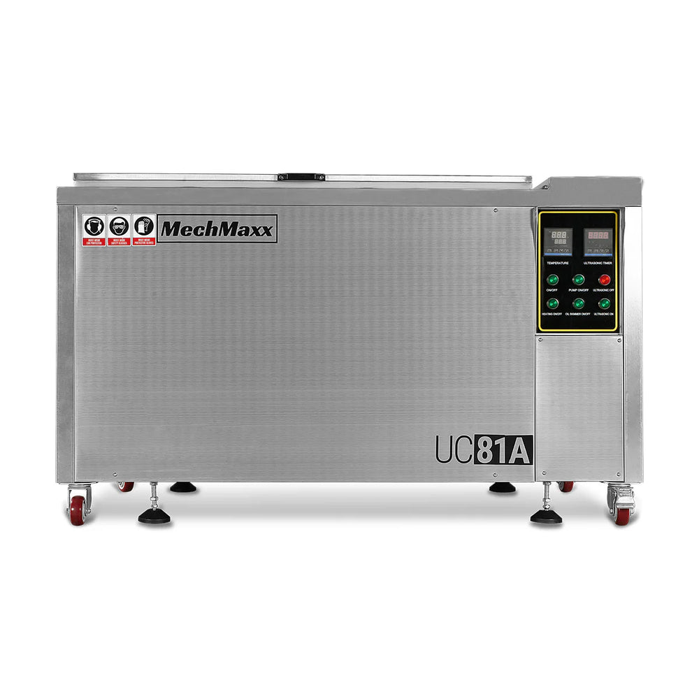 81 Gal / 308L Heavy Duty Industrial Ultrasonic Parts Washer, 28kHz 40 Transducers, Oil Skimmer, SS304 Tank, 10kW Heater, 208–240V 3 Phase Power