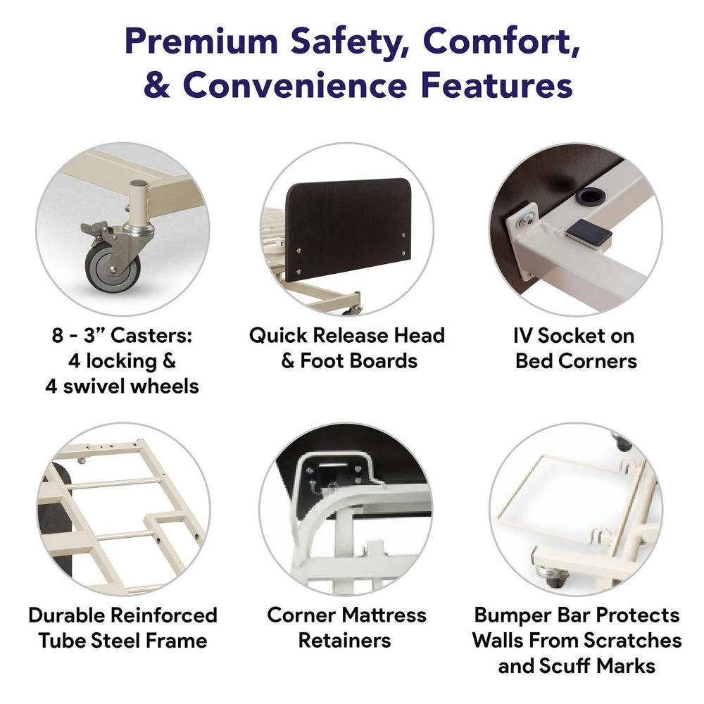 MedaCure Expandable Long Term Care Bed  Versatile Ultra Low and High ULB7/48-X-7/30  New