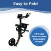 Journey UPWalker Premium Lite Backsaver Rollator Walker 300 lbs. Capacity 4 Wheels 08979 New