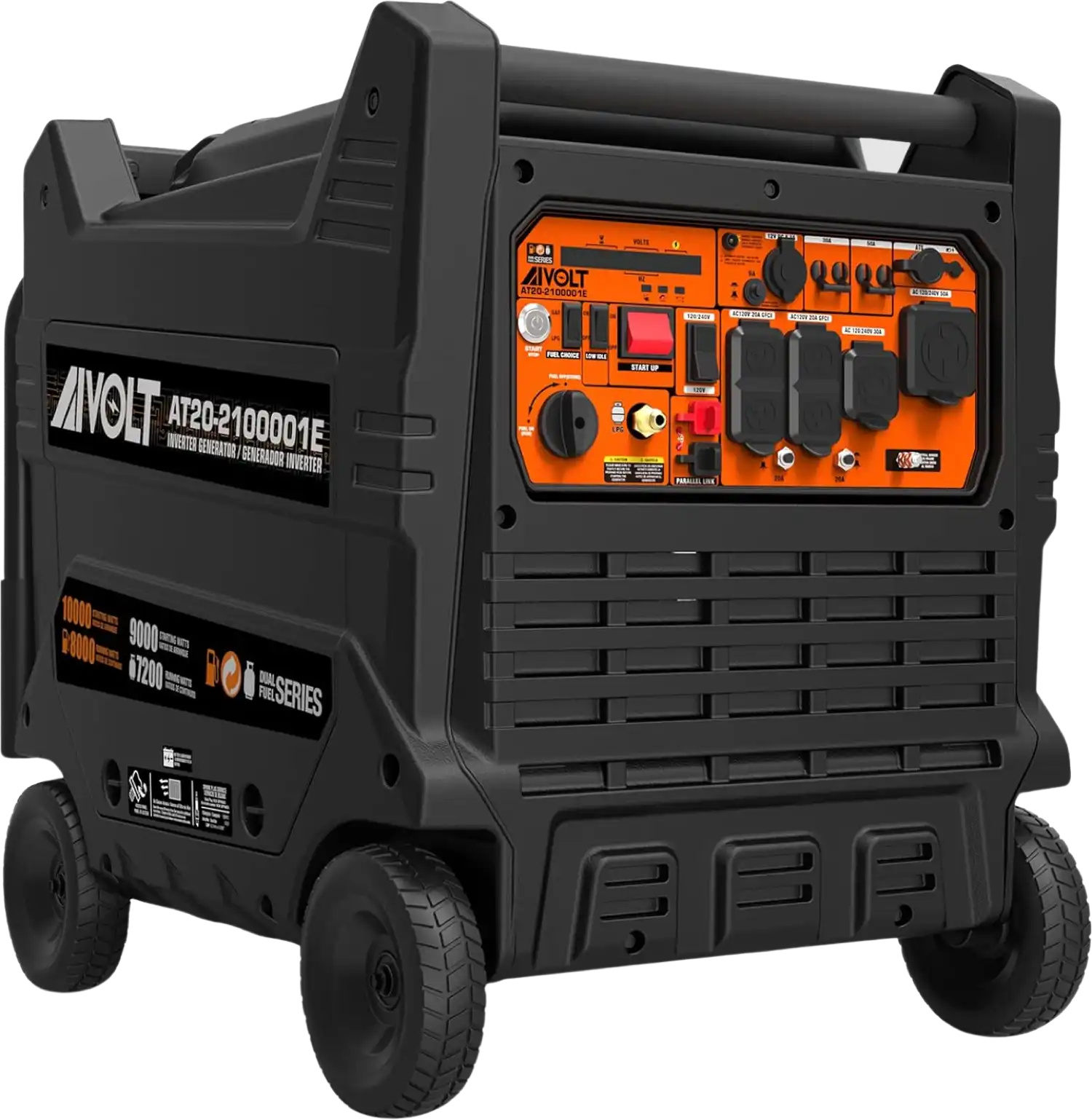 Aivolt 8000W/10000W Generator Dual Fuel Inverter 50 Amp Remote Electric Start New