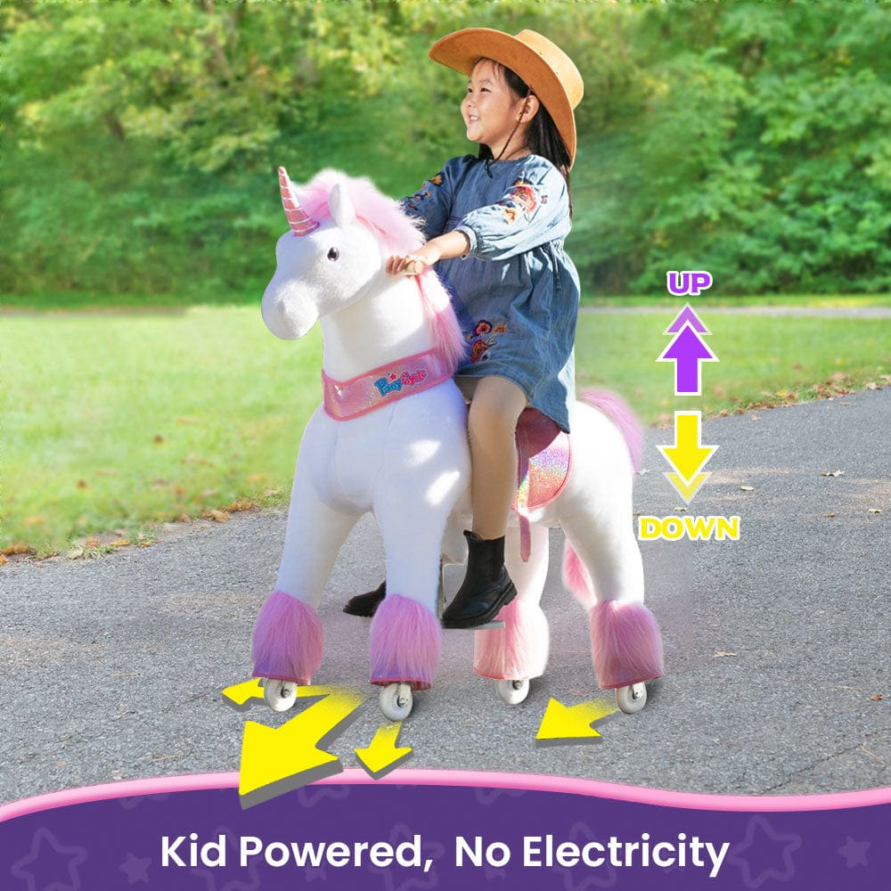 PonyCycle Ux502 Ride On Pink Unicorn Large New