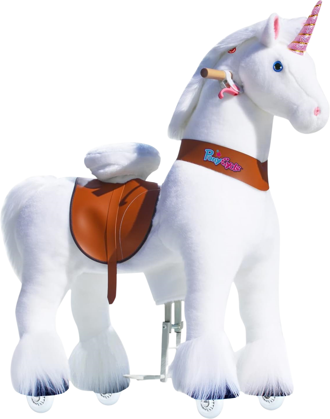 PonyCycle Ux504 Ride On White Unicorn Large New