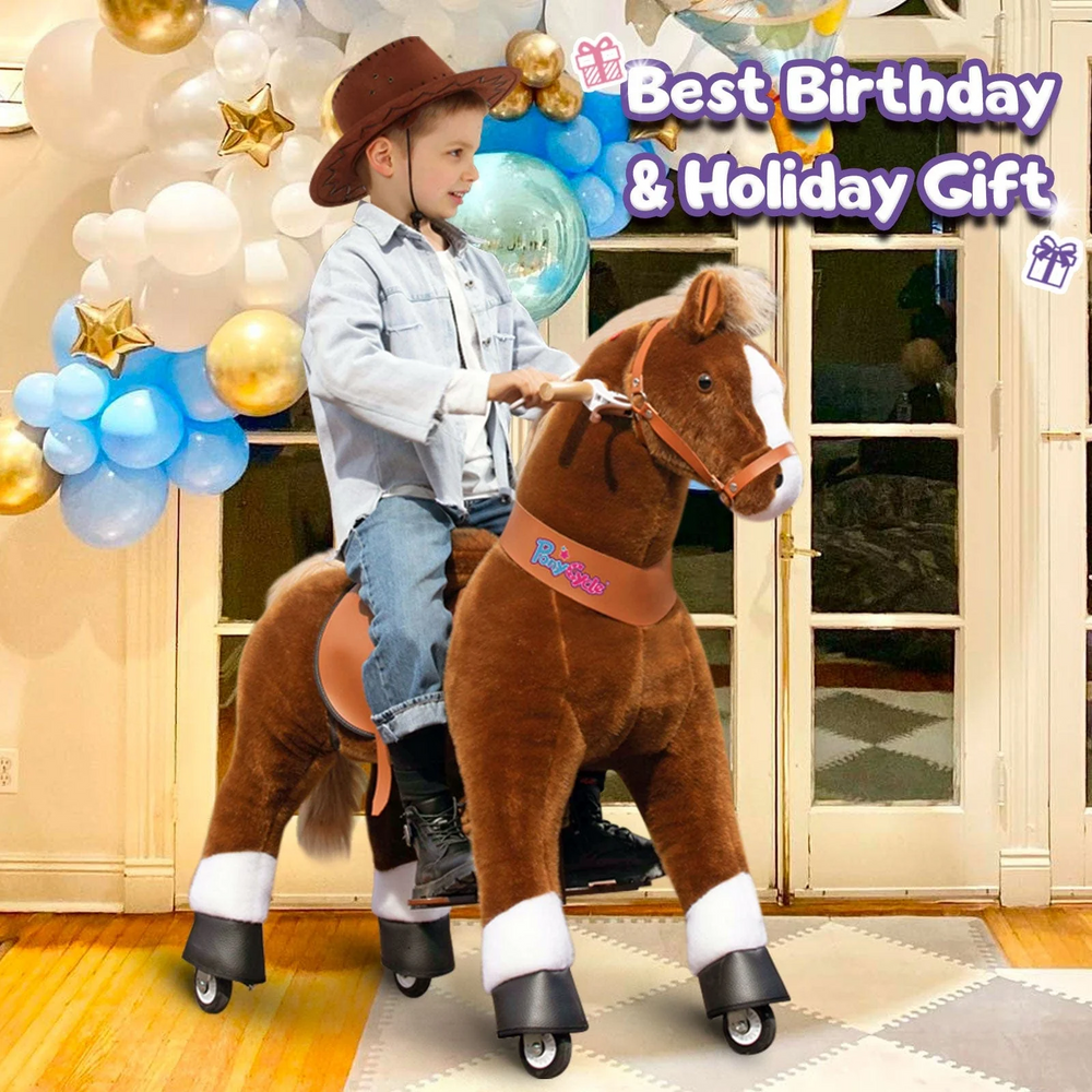 PonyCycle Ux524 Ride On Horse Brown Large New