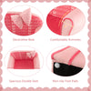 Ultra soft pink velvet kids sofa chair with decorative bow, comfortable armrests, and non-slip foot pads for safety.
