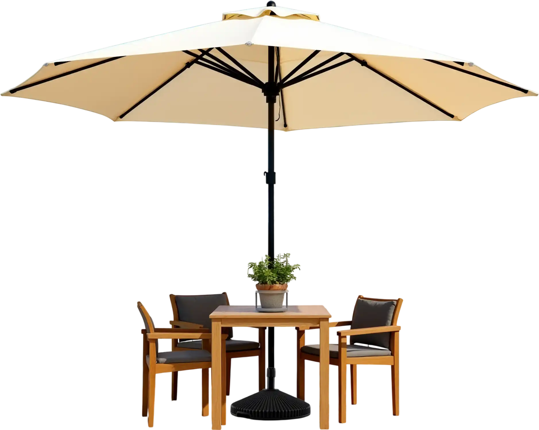 Costway Water Sand Filled Outdoor Umbrella Stand Base Shell Texture Black 279851364 New