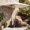 Umbrella base for half patio umbrellas, 48.5 lbs fillable stand, designed for stability against walls in outdoor.
