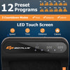 Under desk walking pad treadmill with LED touch screen, 12 preset programs, and watch-like remote control for.