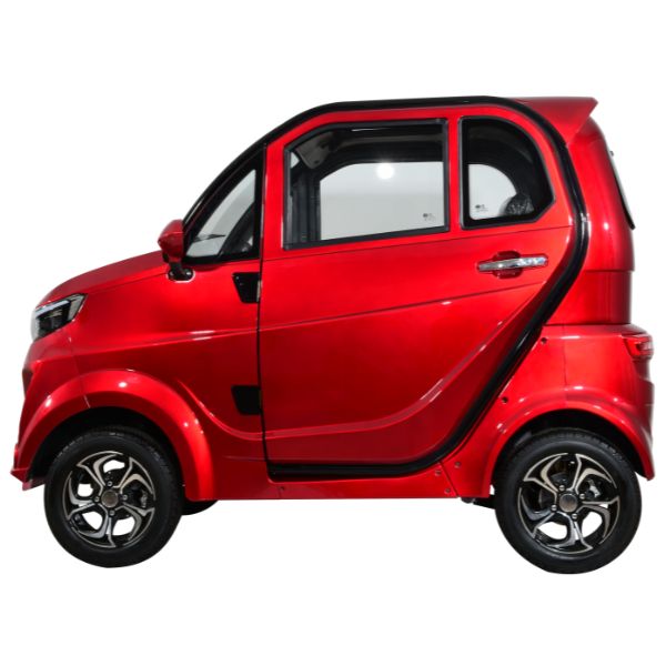Green Transporter Q Express Electric Mobility Scooter Red Color Right Side View