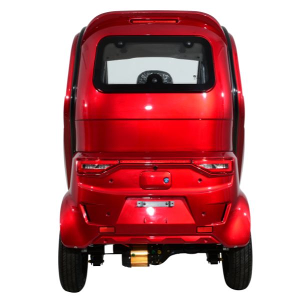 Green Transporter Q Express Electric Mobility Scooter Red Color Back View