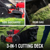 Powersmart DB8621AS 3-In-1 Lawn Mower 21" Self-Propelled 170cc Gas Engine Red Used