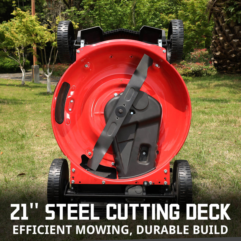 Powersmart DB8621AS 3-In-1 Lawn Mower 21" Self-Propelled 170cc Gas Engine Red Used