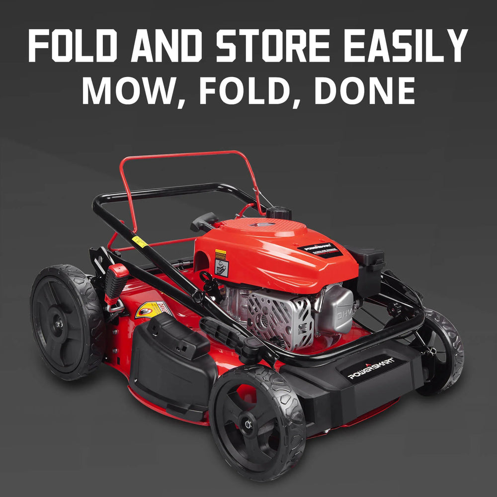 Powersmart DB8621AS 3-In-1 Lawn Mower 21" Self-Propelled 170cc Gas Engine Red Used