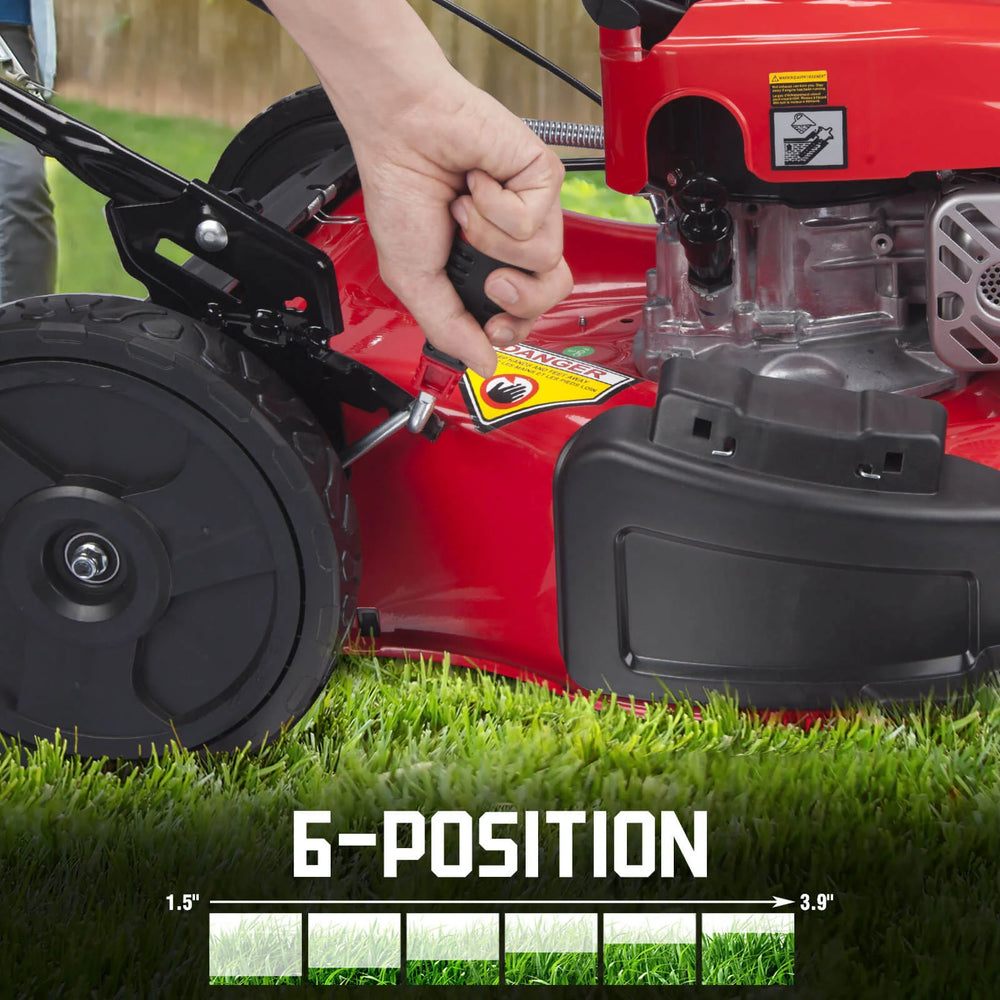 Powersmart DB8621AS 3-In-1 Lawn Mower 21" Self-Propelled 170cc Gas Engine Red Used