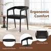 Black upholstered armchair with cozy backrest and padded seat cushion, designed for ergonomic comfort and support.