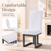 Upholstered dining chair with rubber wood legs, ergonomic backrest, and soft-padded seat for comfortable dining.