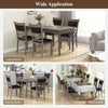 Upholstered dining chair set of 2 in gray with padded backrest, perfect for dining rooms and kitchens.
