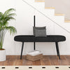 47 Inch Upholstered Entryway Bench with Heavy-duty Metal Frame-Black - Gallery View 1 of 9