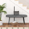 47 Inch Upholstered Entryway Bench with Heavy-duty Metal Frame-Gray - Gallery View 1 of 9