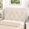 Upholstered Headboard for Twin Size Bed with Fabric Upholstery-Beige - Gallery View 1 of 10