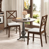 Upholstered Side Dining Chairs Set of 2 with Rubber Wood Frame-Brown - Gallery View 1 of 9