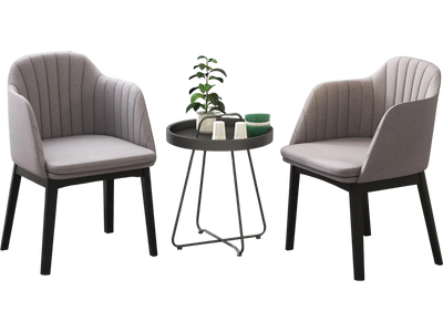 Costway Upholstered Velvet Accent Dining Chairs Set of 2 Grey 64152738 New