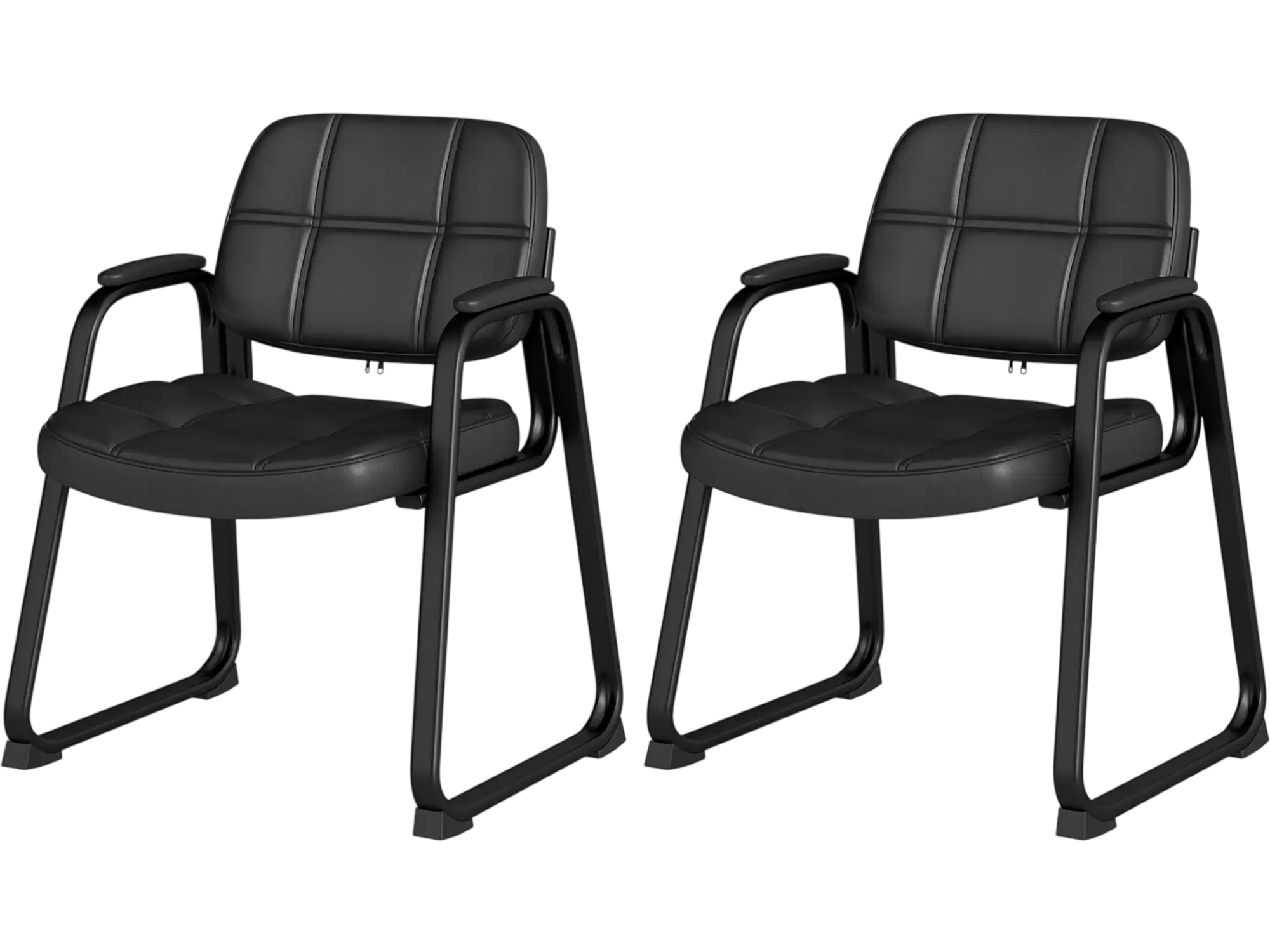 Costway Upholstered Waiting Room Office Chair with Armrest Ergonomic Backrest 75214936 New