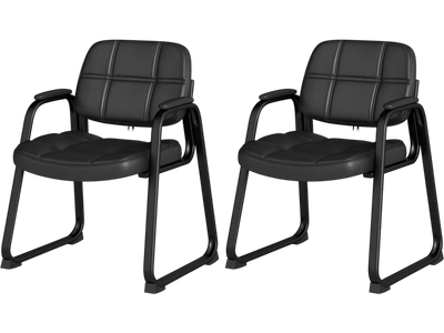 Costway Upholstered Waiting Room Office Chair with Armrest Ergonomic Backrest 75214936 New
