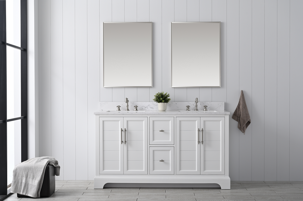 Vanity Art Vannes Laval 60" Bathroom Vanity Double Sink Ceramic VA5060-D New