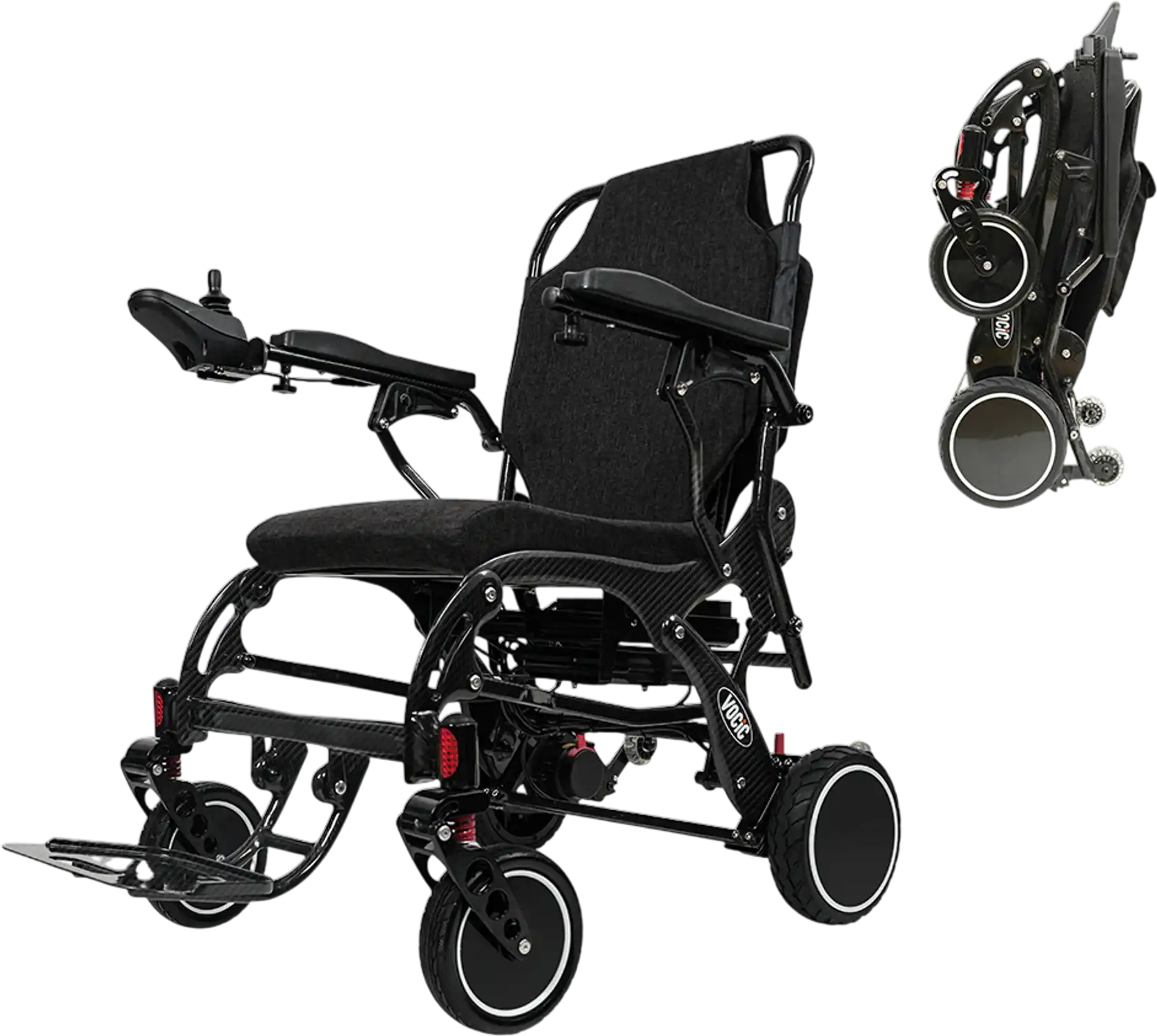 Vocic V81 Power Wheelchair Ultra-Light Carbon Fiber Foldable 12.5 Mile Range 3.7 MPH 12Ah New