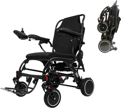 Vocic V81 Power Wheelchair Ultra-Light Carbon Fiber Foldable 12.5 Mile Range 3.7 MPH 12Ah New