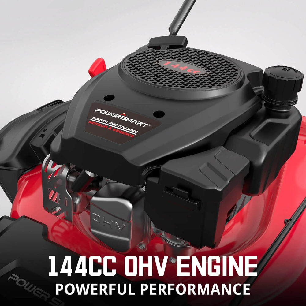 Powersmart V8721C 2-In-1 Push Lawn Mower 21" 144cc Gas Engine Red New