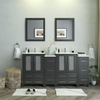 Vanity Art Brescia 72" Bathroom Vanity Double Sink Combo Set with Ceramic Tops and Mirrors VA3024 New