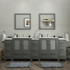 Vanity Art Brescia 96" Bathroom Vanity Double Sink Set with Ceramic Top and Mirror VA3030 New