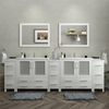 Vanity Art Brescia 108" Bathroom Vanity Double Sink Set with Ceramic Top and Mirror VA3036 New