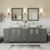 Vanity Art Ravenna 84" Bathroom Vanity Double Sink Combo Set with Marble Top and Mirror VA3124 New