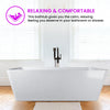 Vanity Art Bretagne 67" Bathtub Free-Standing Slotted Overflow Resin Stone Matte White VA6914-ML New