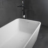 Vanity Art Bretagne 67" Bathtub Free-Standing Slotted Overflow Resin Stone Matte White VA6914-ML New