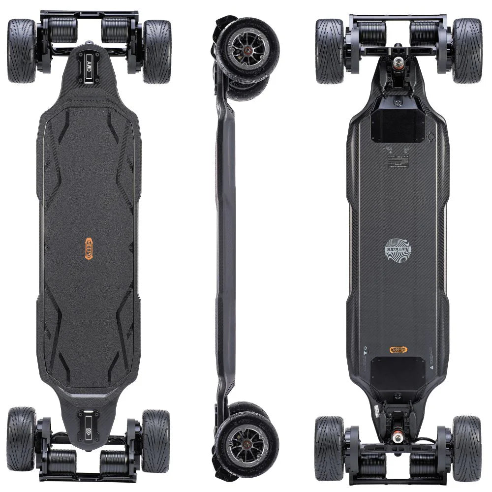 Meepo Vader Hurricane Pro AWD Electric Skateboard With Surge Battery Pack 3500W Motors 34 MPH 64 Miles 725.8Wh New