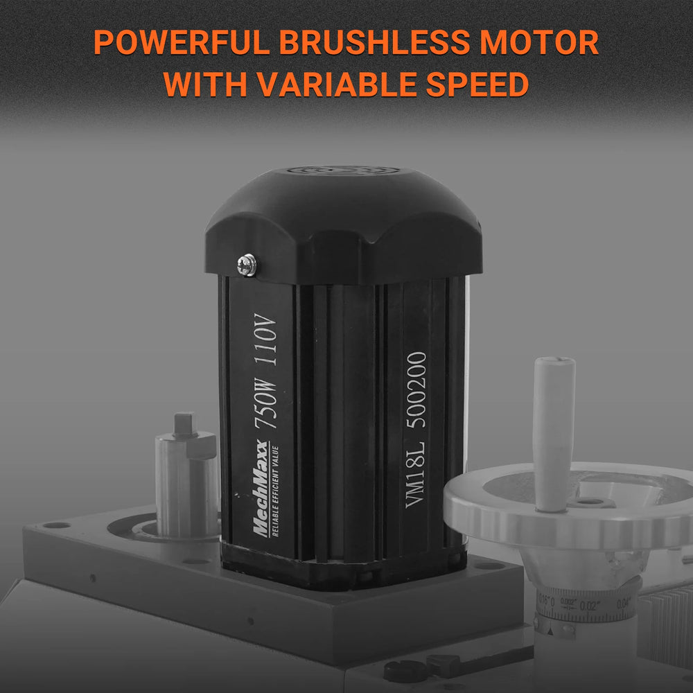 6"x20'' Benchtop Mill Drill Machine with DRO Brushless Motor, Variable Speed, R8 Spindle, 1 HP, 110V, Compact Milling Drilling Tool for Garage Shop, DIY Metalworking without Stand VM18LD