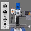 1.5HP 7‘’x 27-1/2‘’ Benchtop Mini Mill Drill Machine, Variable Speed, R8 Spindle, Brushless Motor, 110V, Compact Milling Drilling Tool for Garage Shop, DIY Metalworking without Stand VM25LD