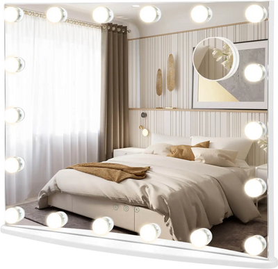 Costway Vanity Hollywood Mirror 18 Dimmable LED Bulbs 3 Color Modes 74892315 New