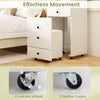 Close-up of the lockable wheels on the 3-in-1 vanity set, ensuring effortless movement and stability for easy use.