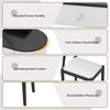 Close-up of the cushioned seat of the Makeup Vanity Table Set with sturdy rubber wood legs for added comfort and.