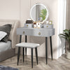 Vanity Table Set with Mirror-Gray - Gallery View 1 of 10