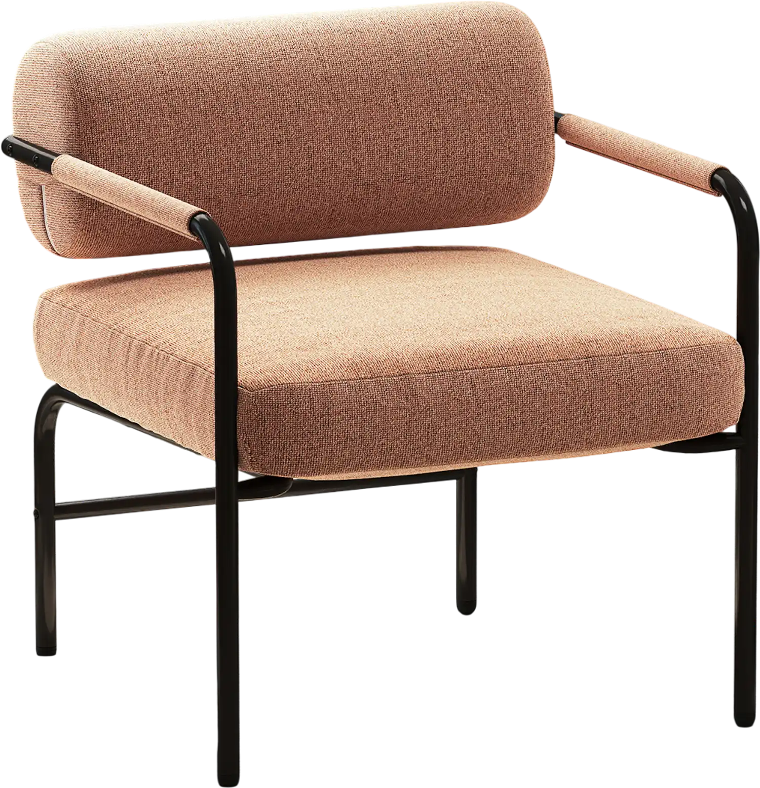 Costway Velvet Upholstered Accent Chair Metal Armrests Brown 237145896 New