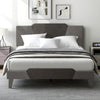 Full/Queen/Twin Velvet Upholstered Bed Frame with High Headboard-Queen Size - Gallery View 1 of 15