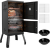 Vertical 2-Tier Outdoor Barbeque Grill with Temperature Gauge