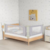 Vertical lifting bed rail for toddlers, 59 inches, with adjustable height and breathable mesh for safety and comfort.